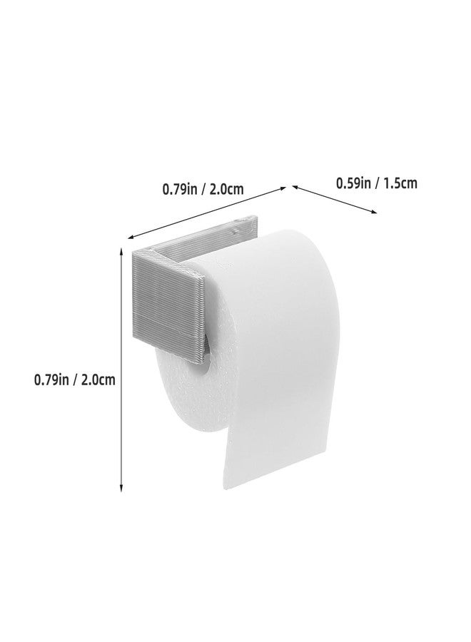 BESTonZON Miniature Toilet Paper Roll with Holder Set 10Pcs 0.79 Inch Realistic Dollhouse Accessories for 1 12 Scale Bathroom Decor and Miniature Furniture - Image 3